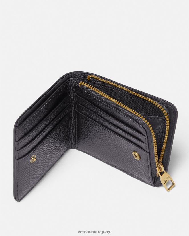 Versace cartera con logotipo hombres negro accesorios H88R0H2486