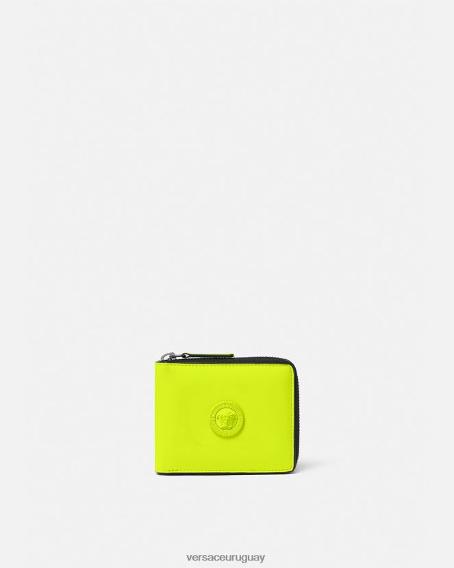 Versace cartera plegable con medusa biggie hombres amarillo accesorios H88R0H1641
