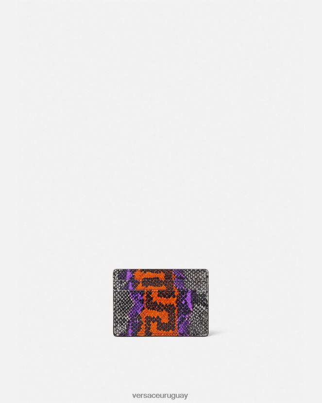Versace tarjetero con estampado de Greca y pitón hombres imprimir accesorios H88R0H1651