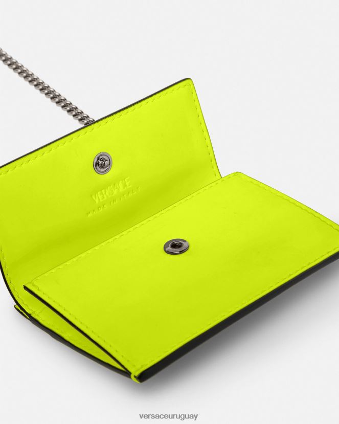 Versace tarjetero con medusa biggie hombres amarillo accesorios H88R0H1645
