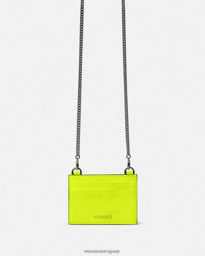 Versace tarjetero con medusa biggie hombres amarillo accesorios H88R0H1645