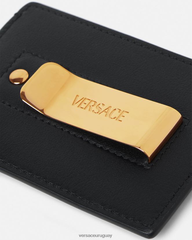 Versace tarjetero con medusa hombres negro accesorios H88R0H1638