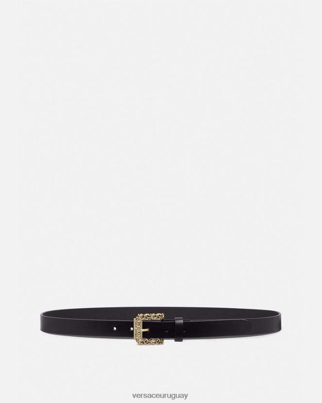 Versace cinturón barroco de átomos finos hombres negro accesorios H88R0H2482