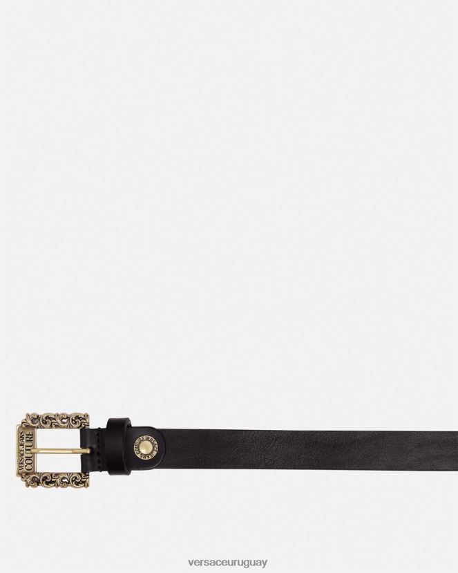 Versace cinturón barroco de átomos finos hombres negro accesorios H88R0H2482