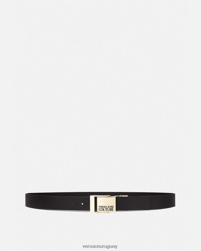 Versace cinturón con logo hombres negro accesorios H88R0H2509