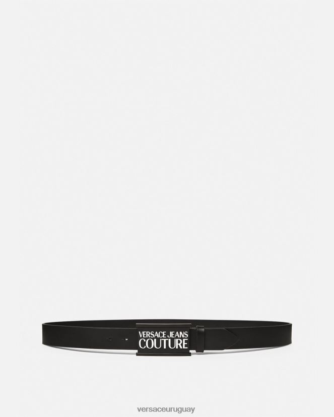 Versace cinturón con logo hombres negro accesorios H88R0H2510