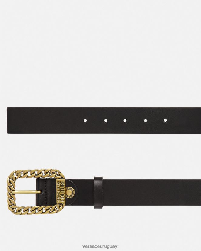 Versace cinturón de cadena hombres negro accesorios H88R0H2502