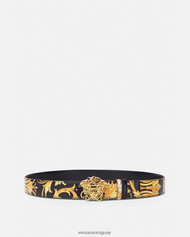 Versace cinturón reversible de piel barroco hombres imprimir accesorios H88R0H1617