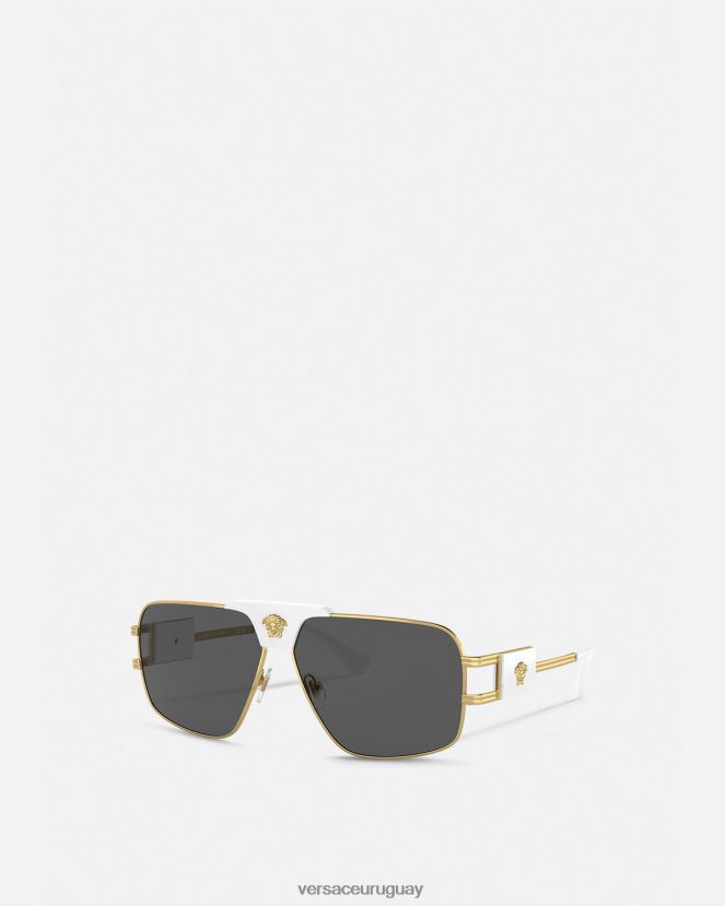 Versace gafas de sol de aviador de proyecto especial hombres blanco accesorios H88R0H1682