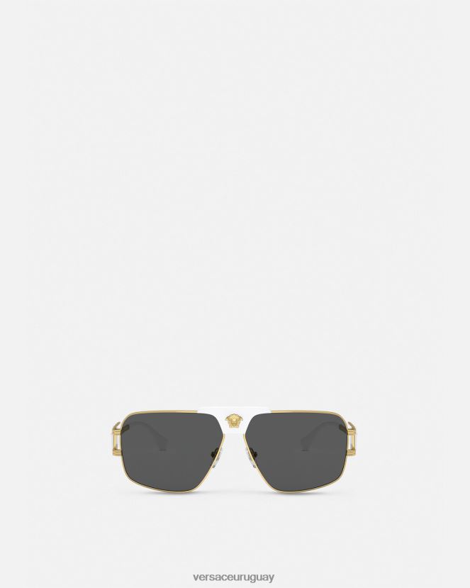 Versace gafas de sol de aviador de proyecto especial hombres blanco accesorios H88R0H1682