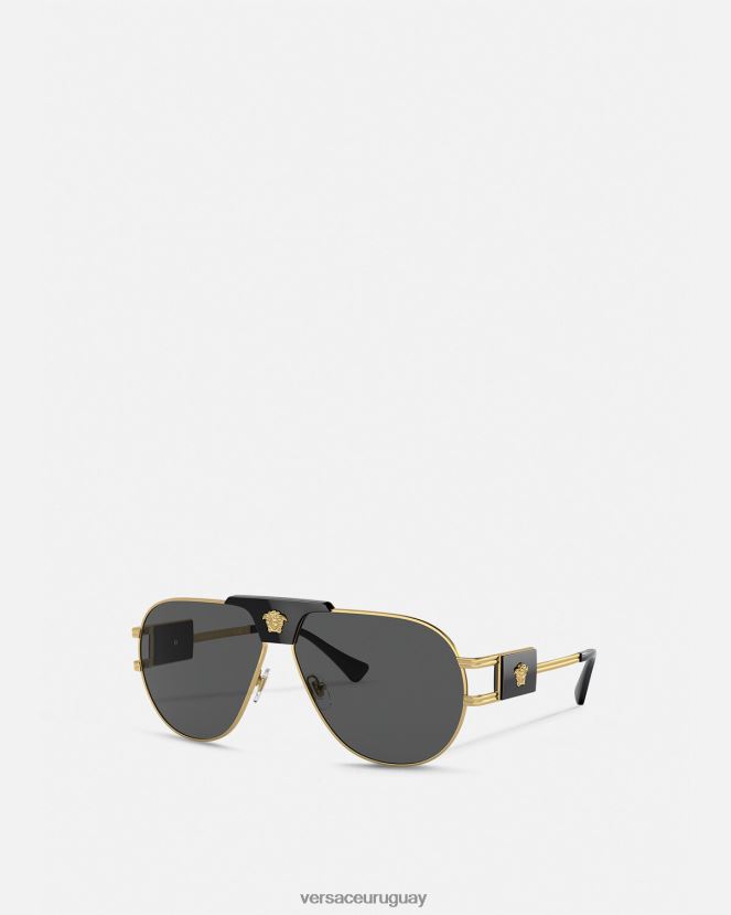Versace gafas de sol de aviador de proyecto especial hombres negro accesorios H88R0H1667