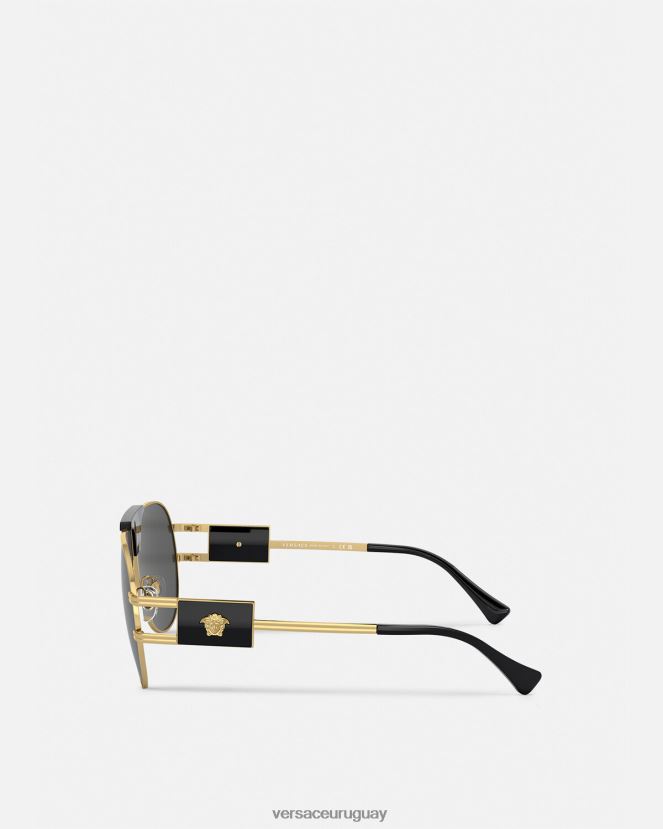 Versace gafas de sol de aviador de proyecto especial hombres negro accesorios H88R0H1667