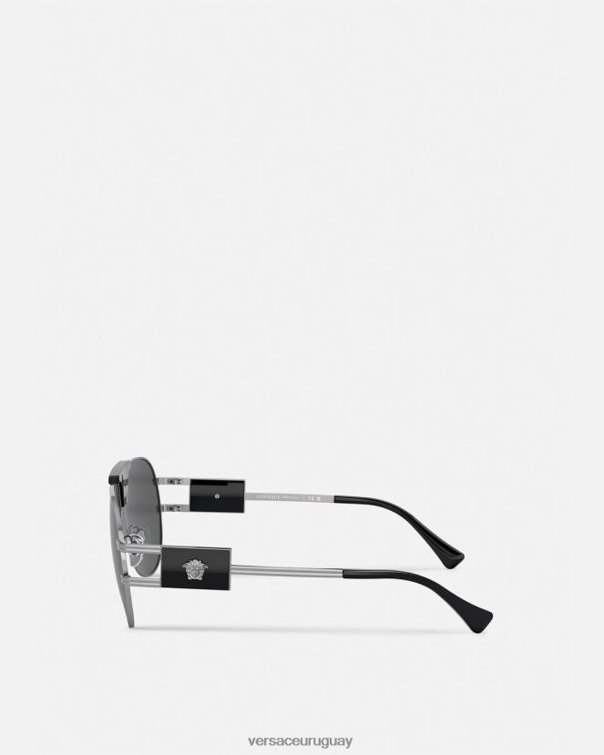 Versace gafas de sol de aviador de proyecto especial hombres negro accesorios H88R0H1668