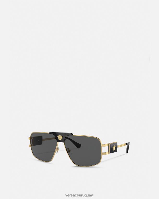 Versace gafas de sol de aviador de proyecto especial hombres negro accesorios H88R0H1672