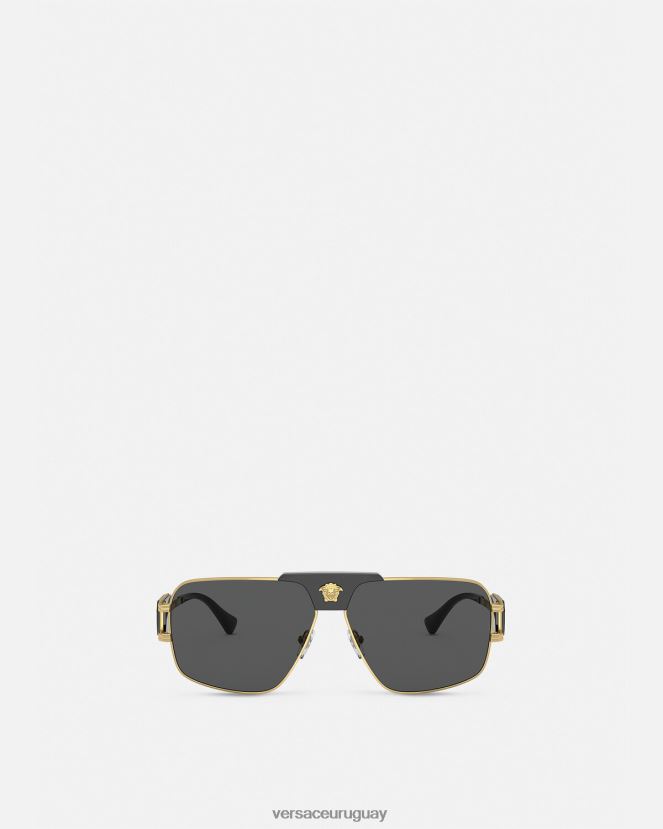 Versace gafas de sol de aviador de proyecto especial hombres negro accesorios H88R0H1672
