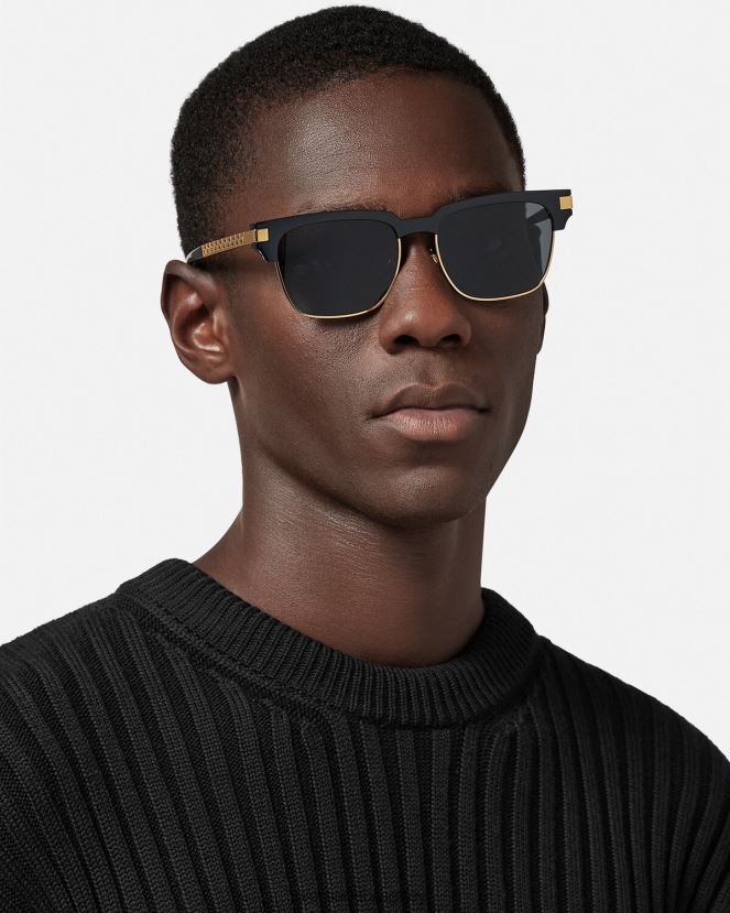 Versace gafas de sol greca hombres negro accesorios H88R0H1680
