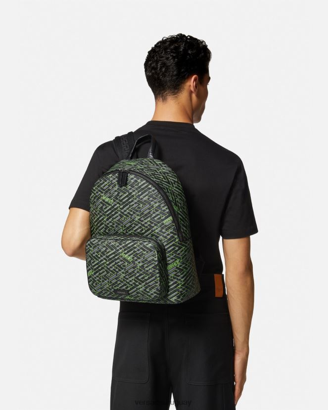 Versace mochila con la firma la greca hombres imprimir bolsas H88R0H1488