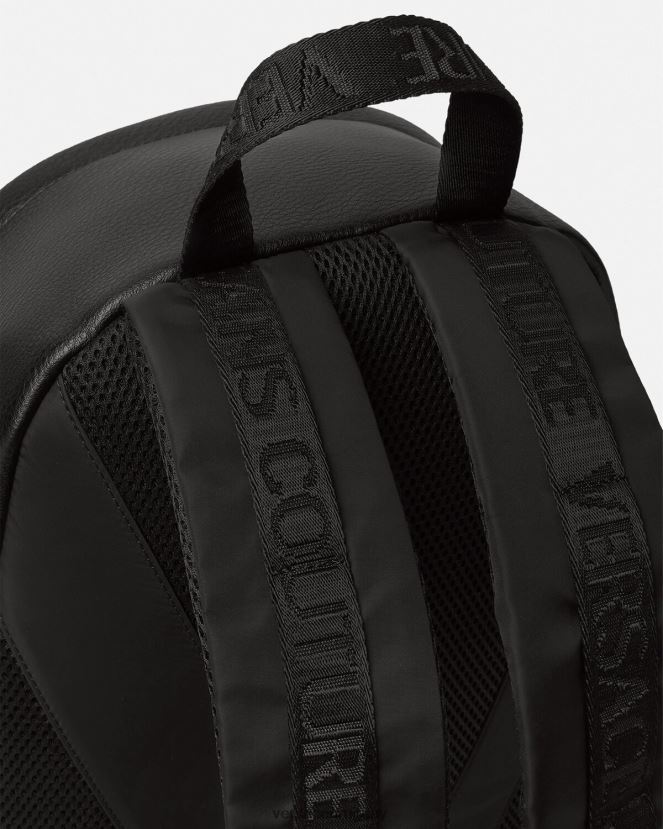 Versace mochila con logo hombres negro accesorios H88R0H2472
