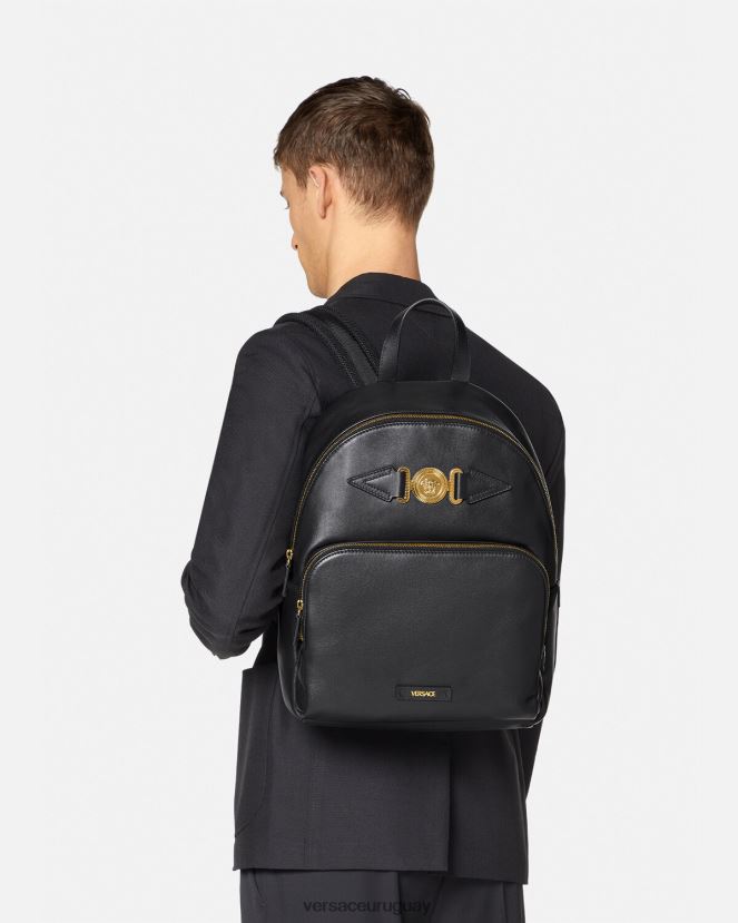 Versace mochila con medusa biggie hombres negro bolsas H88R0H1471