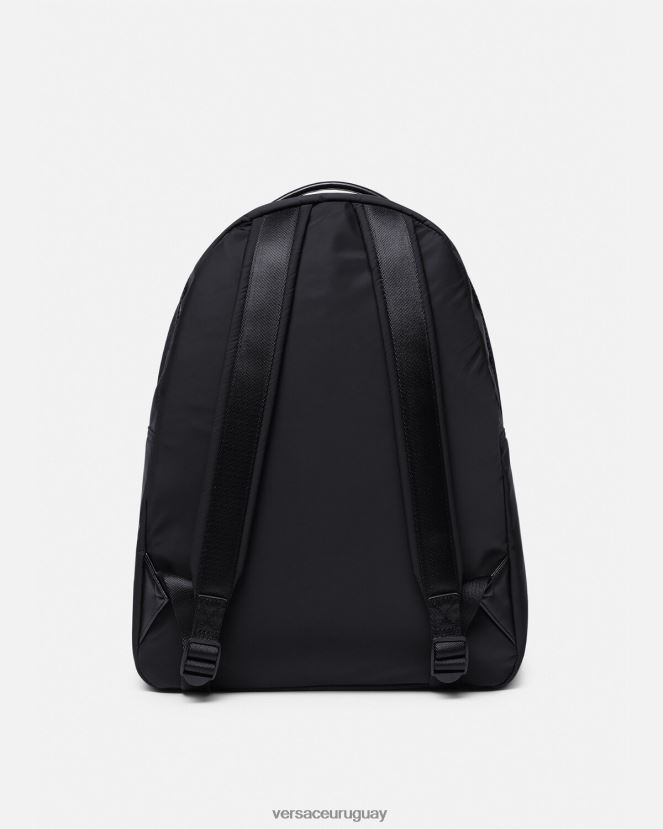 Versace mochila de alta costura con logo hombres negro accesorios H88R0H2490