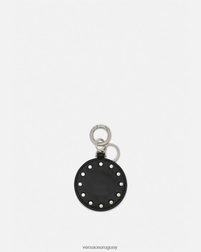 Versace llavero con tachuelas de medusa hombres negro accesorios H88R0H1663