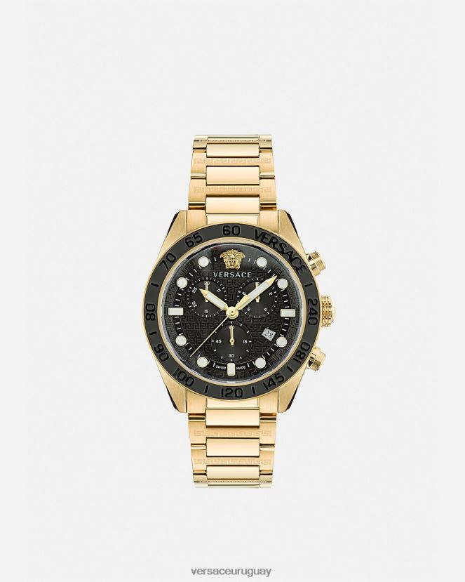 Versace reloj crono greca dome hombres pnul accesorios H88R0H1704
