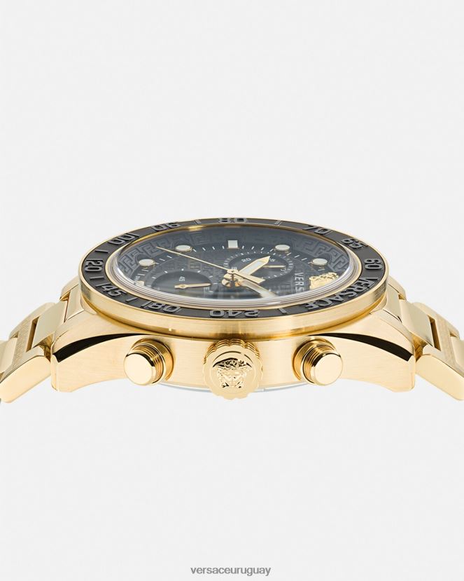 Versace reloj crono greca dome hombres pnul accesorios H88R0H1704