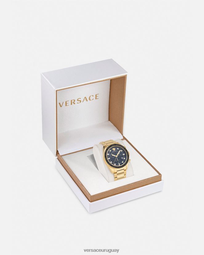 Versace reloj crono greca dome hombres pnul accesorios H88R0H1704