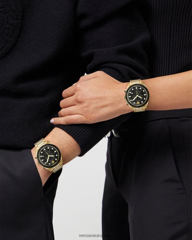 Versace reloj crono greca dome hombres pnul accesorios H88R0H1704