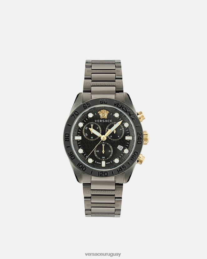 Versace reloj crono greca dome hombres pnul accesorios H88R0H1705