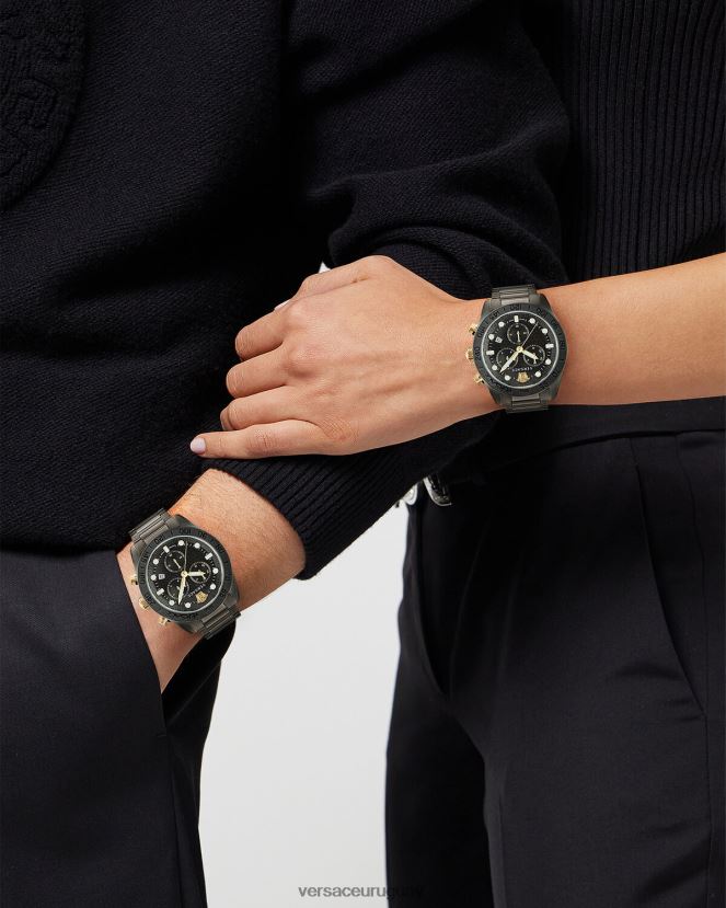 Versace reloj crono greca dome hombres pnul accesorios H88R0H1705