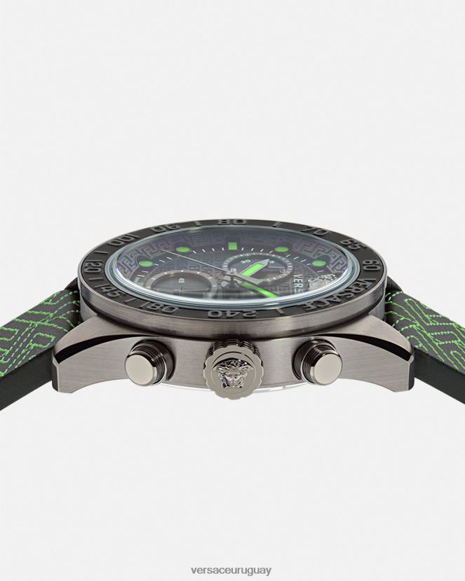 Versace reloj crono greca dome hombres pnul accesorios H88R0H1706