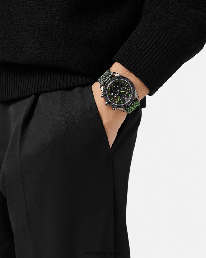 Versace reloj crono greca dome hombres pnul accesorios H88R0H1706