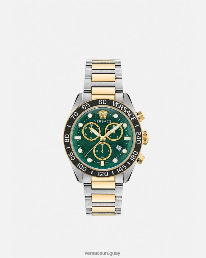 Versace reloj crono greca dome hombres pnul accesorios H88R0H1707