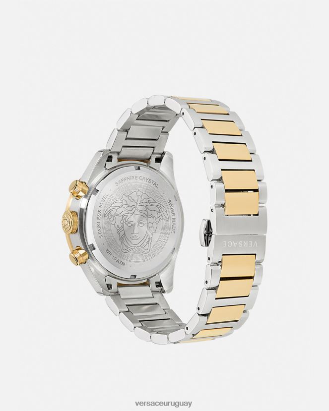 Versace reloj crono greca dome hombres pnul accesorios H88R0H1707