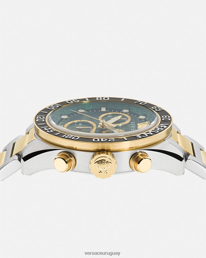 Versace reloj crono greca dome hombres pnul accesorios H88R0H1707