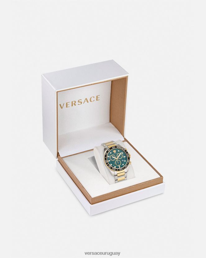 Versace reloj crono greca dome hombres pnul accesorios H88R0H1707
