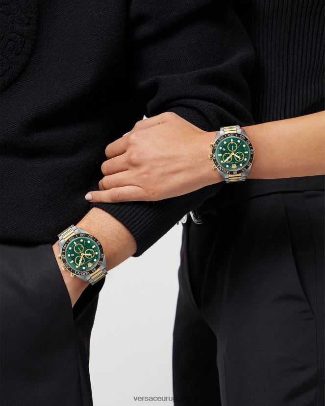 Versace reloj crono greca dome hombres pnul accesorios H88R0H1707