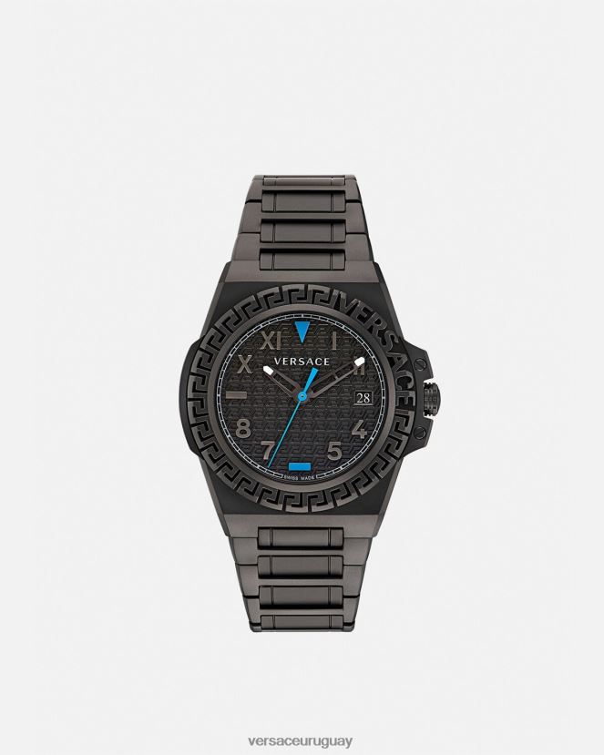 Versace reloj de reacción de greca hombres negro accesorios H88R0H1711