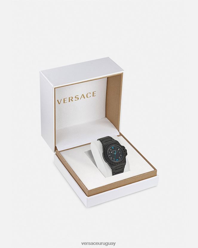 Versace reloj de reacción de greca hombres negro accesorios H88R0H1711