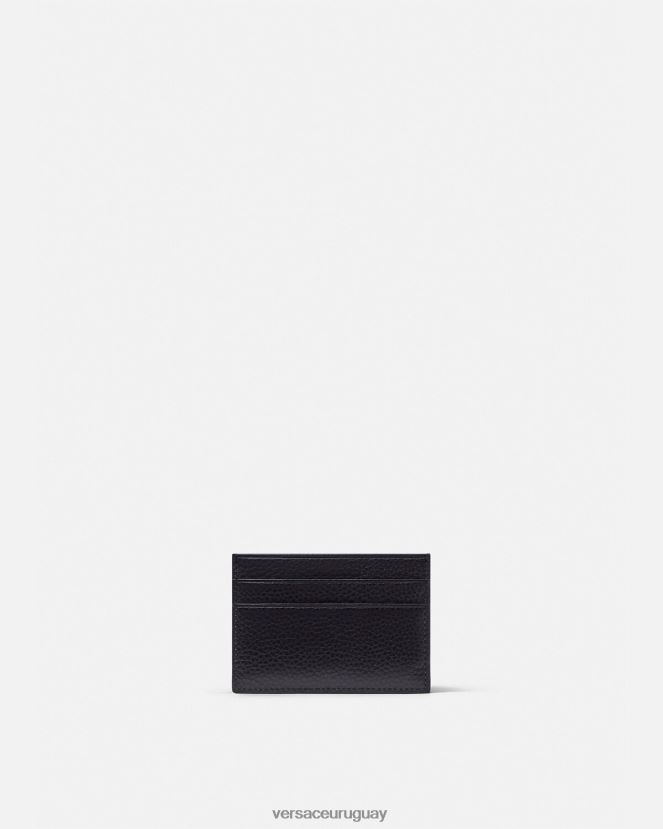 Versace tarjetero con logo hombres negro accesorios H88R0H2488