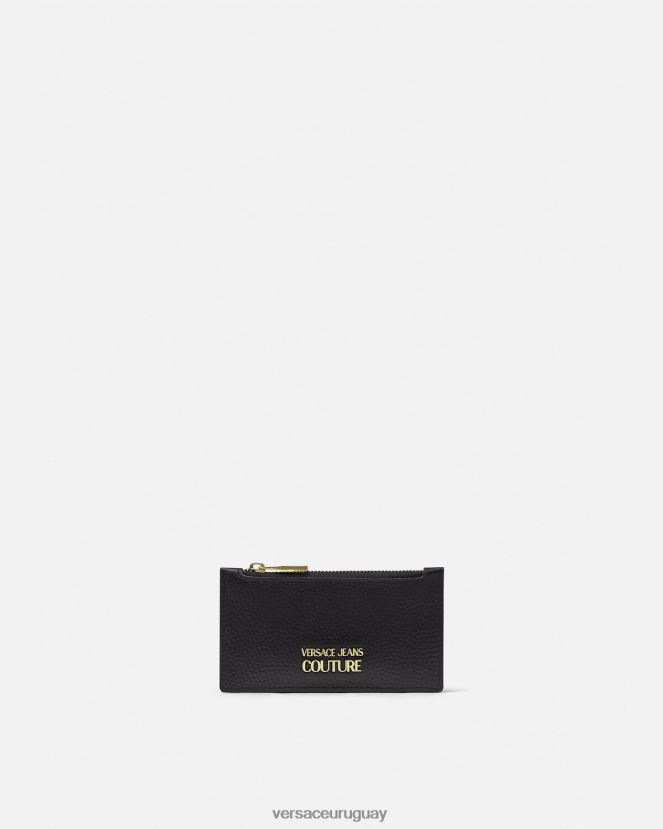 Versace tarjetero con logo hombres negro accesorios H88R0H2489
