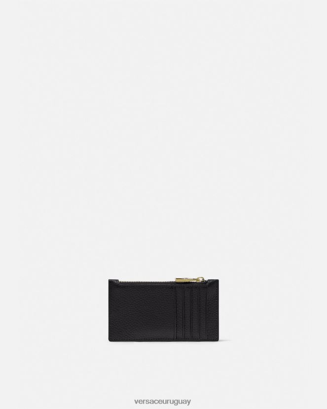 Versace tarjetero con logo hombres negro accesorios H88R0H2489