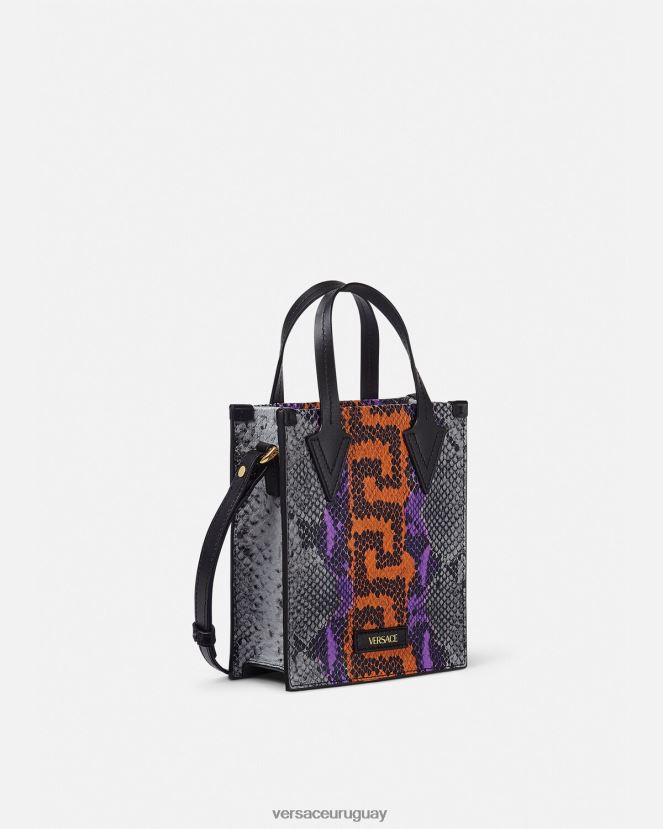 Versace bandolera con estampado Greca de pitón hombres multicolor bolsas H88R0H1474