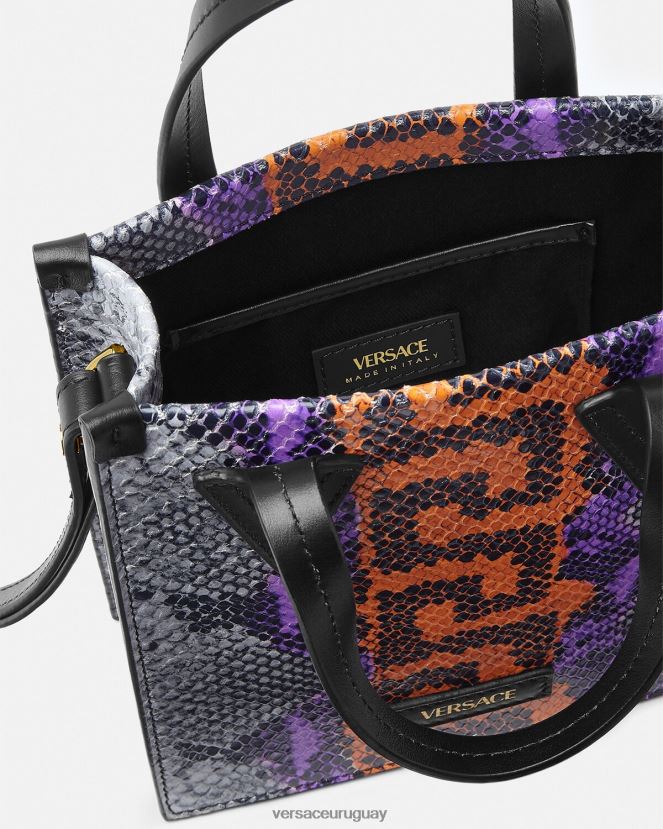 Versace bandolera con estampado Greca de pitón hombres multicolor bolsas H88R0H1474