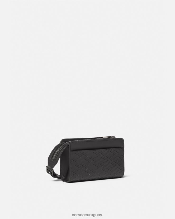 Versace bolso bandolera con firma la greca hombres negro bolsas H88R0H1481