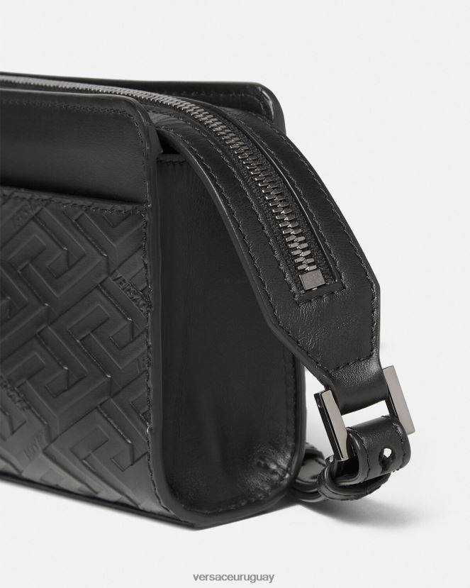 Versace bolso bandolera con firma la greca hombres negro bolsas H88R0H1481