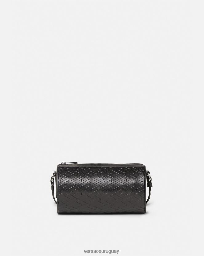 Versace bolso bandolera con firma la greca hombres negro bolsas H88R0H1482
