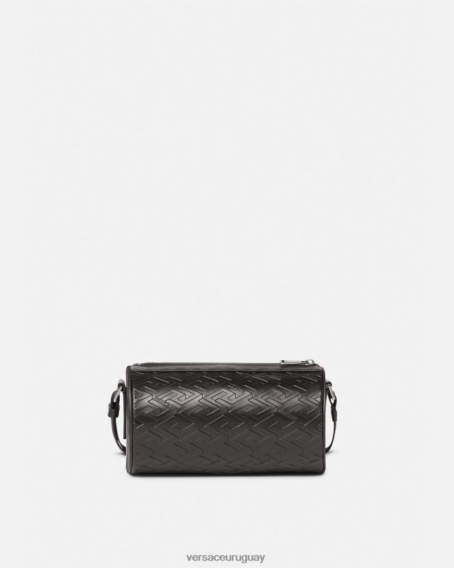 Versace bolso bandolera con firma la greca hombres negro bolsas H88R0H1482