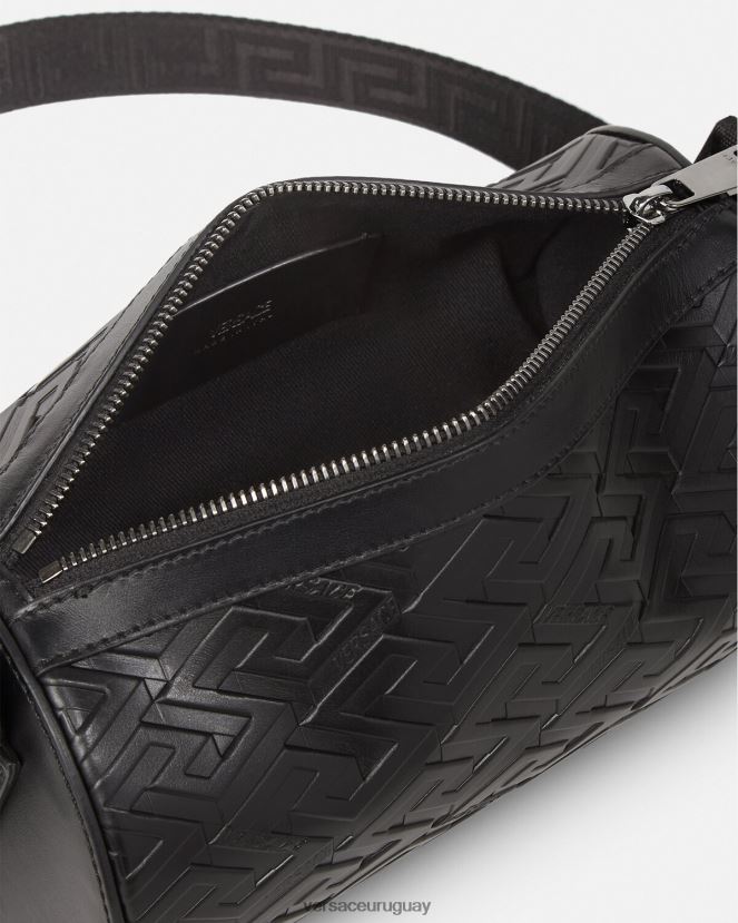 Versace bolso bandolera con firma la greca hombres negro bolsas H88R0H1482